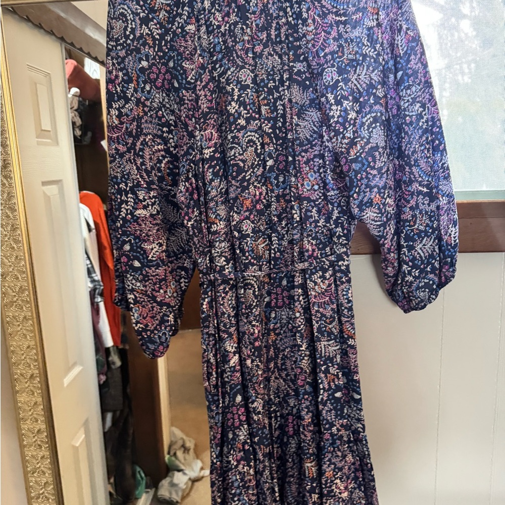 Sonoma Navy Floral Long Sleeve Dress - Picture 4 of 5
